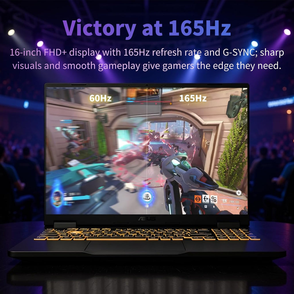 ASUS TUF F16 Gaming Laptop, Dedicated GeForce RTX 5060 GDDR7, 16'' FHD+ Anti-Glare Display, Intel 16-Core i7 14650HX, Backlit KB, Facial Recognition, Win 11 Pro, Accessories, 64GB DDR5+2TB SSD