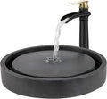 Eden Bath Round Infinity Pool Vessel Sink, Honed Black Lava Stone - Stylish Bathroom Sink
