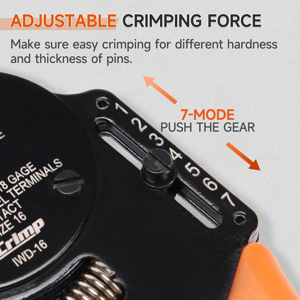 iCrimp Closed Barrel Crimp Tool, Weather Pack Crimpers, Deutsch Connector Kit for Deutsch DT Connectors and Stamped Contacts, Removal Tool Set- 12-pcs included