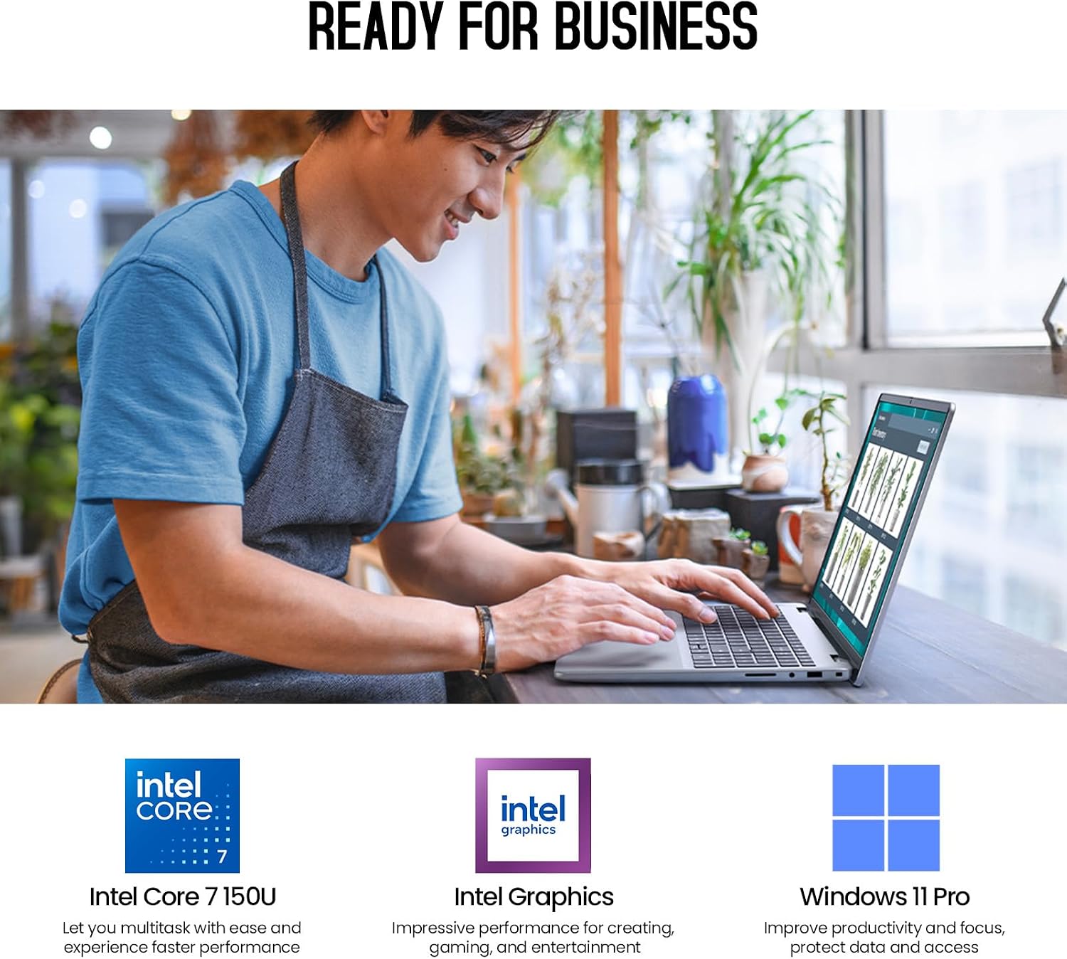 Dell 2026 16 Laptop Touchscreen Computer, 16' FHD+ Touch Screen Business Laptop PC, Intel Core 7 (10-Core, >i7-1355U), 16GB DDR5 1TB SSD Windows 11 Pro, Backlit Keyboard 10-Key,Fingerprint,Wi-Fi 6E
