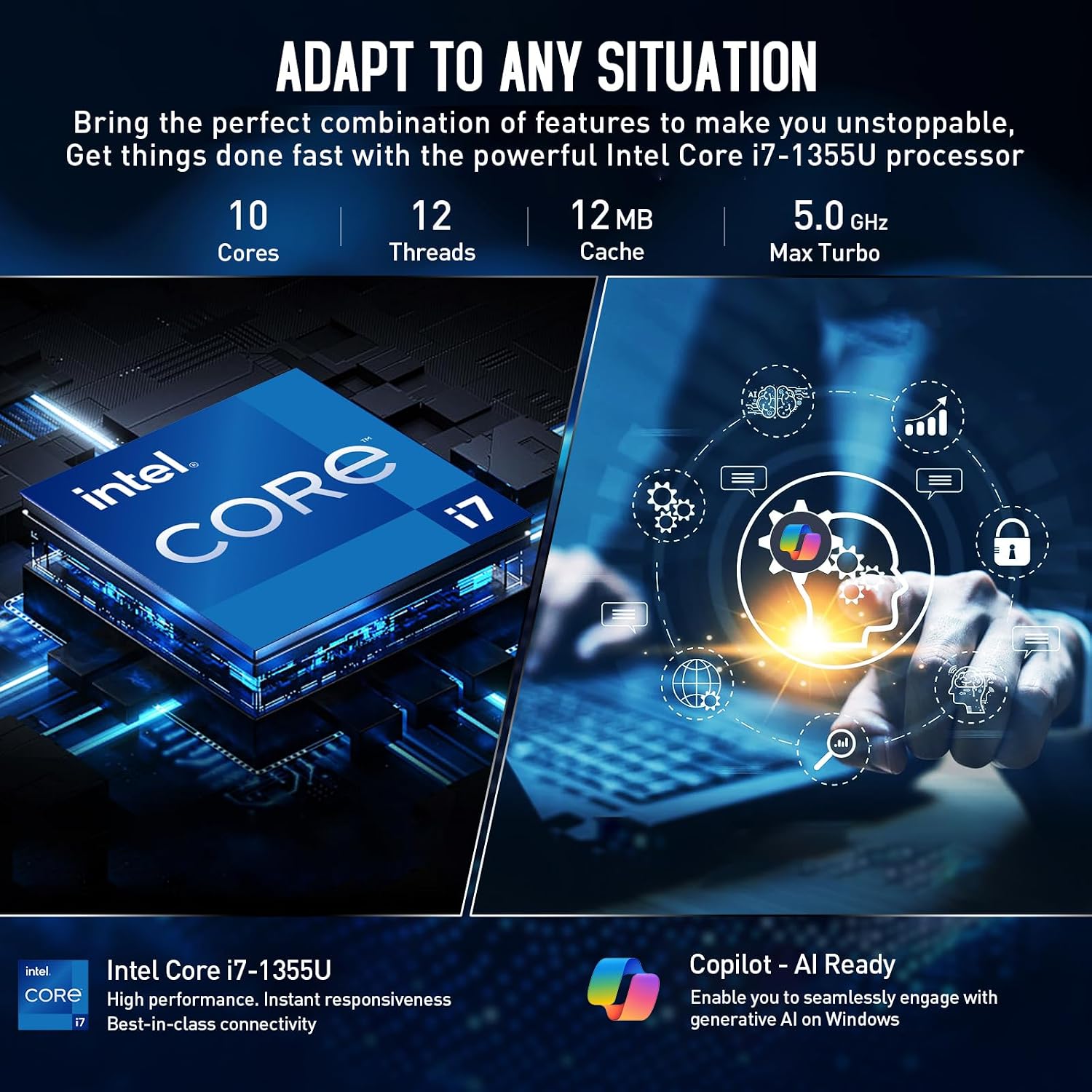 HP 15 Inch Laptop Touchscreen Computer PC, 15.6 FHD IPS Touch Screen Business Laptop, Intel 10-Core i7-1355U, Windows 11 Pro Lifetime Office, 24GB RAM 512GB SSD+512GB Docking Set, 10 Key Number Pad