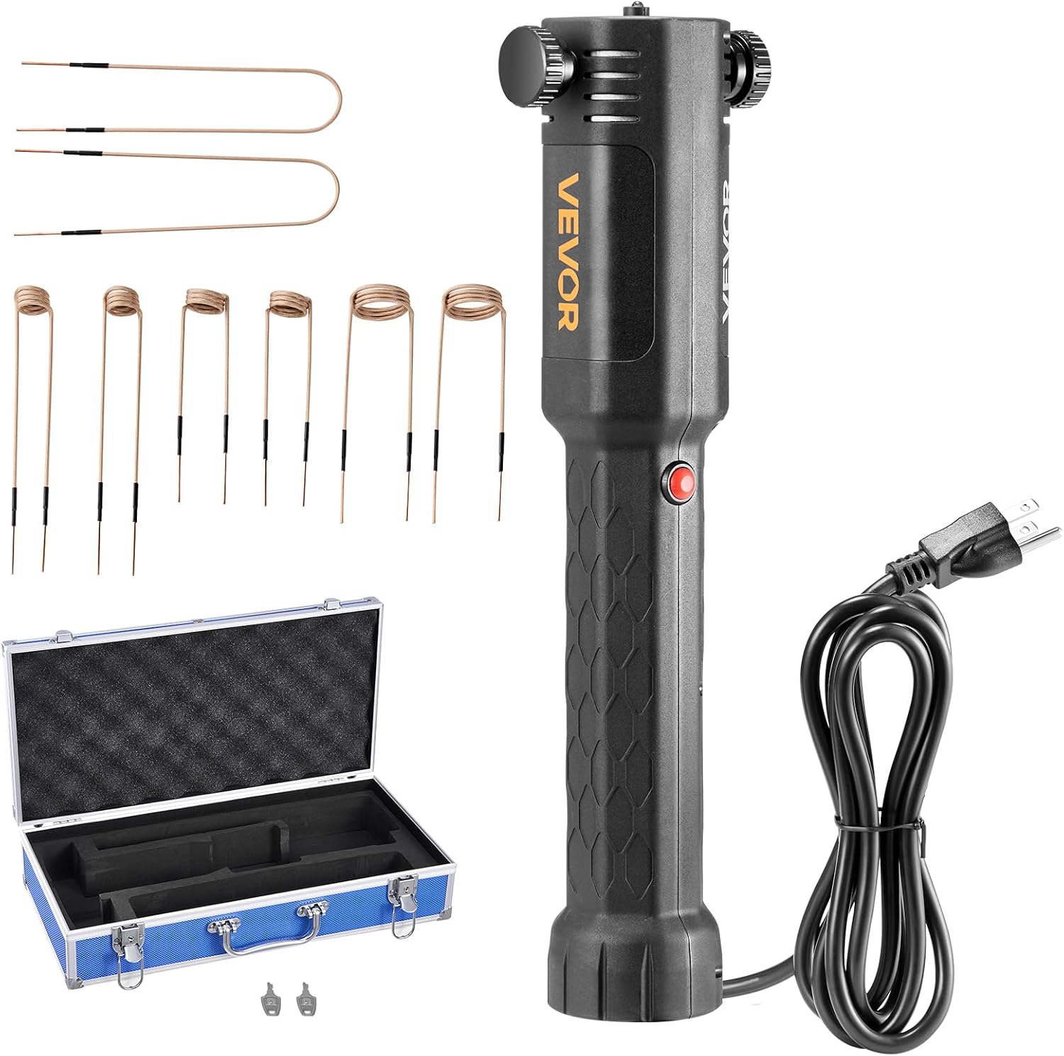 VEVOR Induction Heater Bolt Removal, 1100W 110V Magnetic Induction Heater Kit, Handheld Nut Buster Tool, Mini Heating Machine for Rusty Screw Removing, Car Garage Repairing Tools with 8 Coil and Box