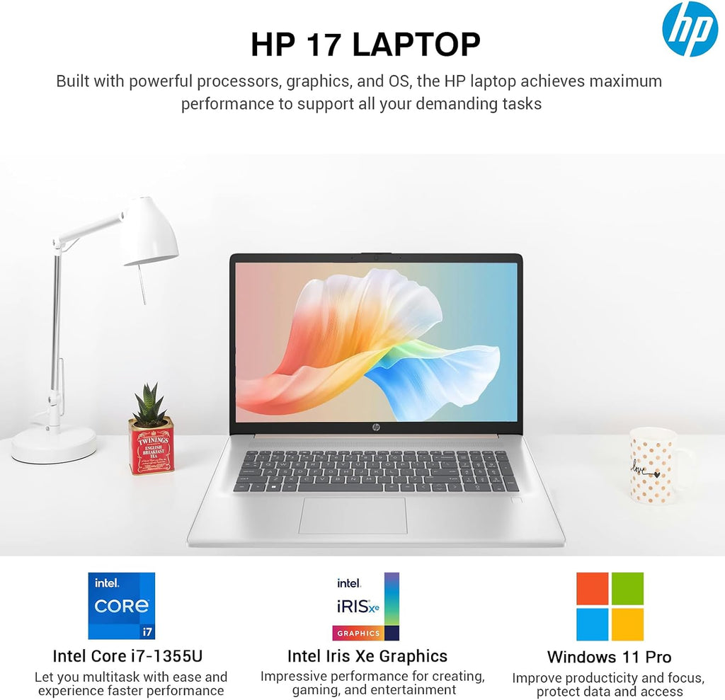 HP 17 Inch Touchscreen Laptop Computer, 17.3 HD+ Touch Screen Business Laptop Notebook PC, Intel 10-Core i7, 16GB RAM 1TB SSD, Windows 11 Pro, Backlit 10 Key Number Pad,Rose Gold