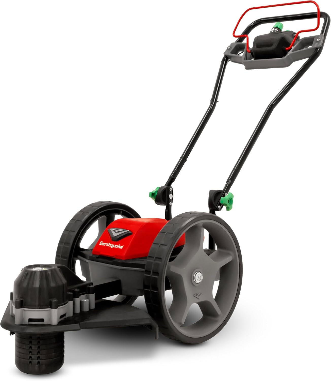 Earthquake 60V Walk Behind String Mower, Includes Two 4Ah Batteries, 22' Cutting Diameter, Three Cutting Speed Dial, 14' Never-Go-Flat Wheels, Easy Assembly, Adjustable Handlebar, Model #44965