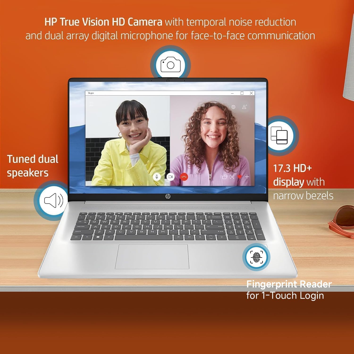 HP 17 Laptop, 17.3' HD+ Display, Intel i5-1334U (10-Core, Up to 4.6GHz), 32 GB RAM, 2 TB SSD, Backlit KB, Fingerprint, Wi-Fi 6, Bluetooth5.4, HD Webcam, Numeric Keypad, Windows 11 Pro, Natural Silver