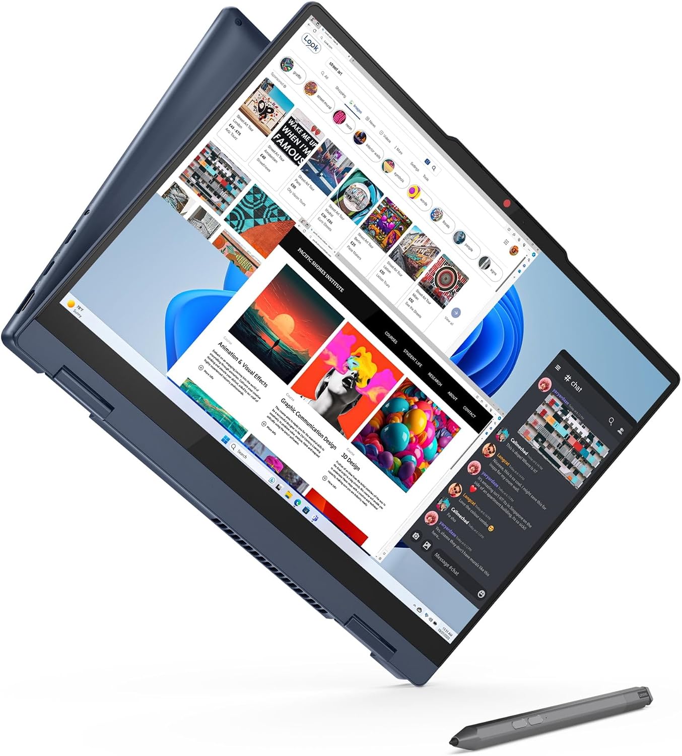 Lenovo IdeaPad 5 2-in-1 2025 Laptop, 8-Core AMD Ryzen 7 8845HS, 14' WUXGA IPS Touchscreen Display, AMD Radeon 780M Graphics, 16GB LPDDR5 1TB SSD, Backlit Keyboard, Fingerprint, Wi-Fi 6, Win11 Home