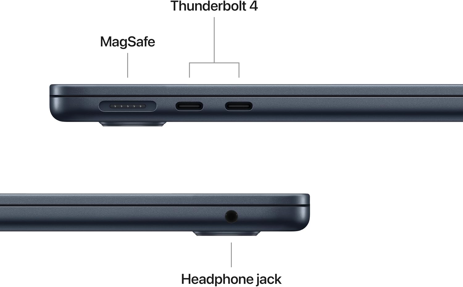 Apple 2025 MacBook Air 15-inch Laptop with M4 chip, 16GB Unified Memory, 2TB SSD Storage - Midnight