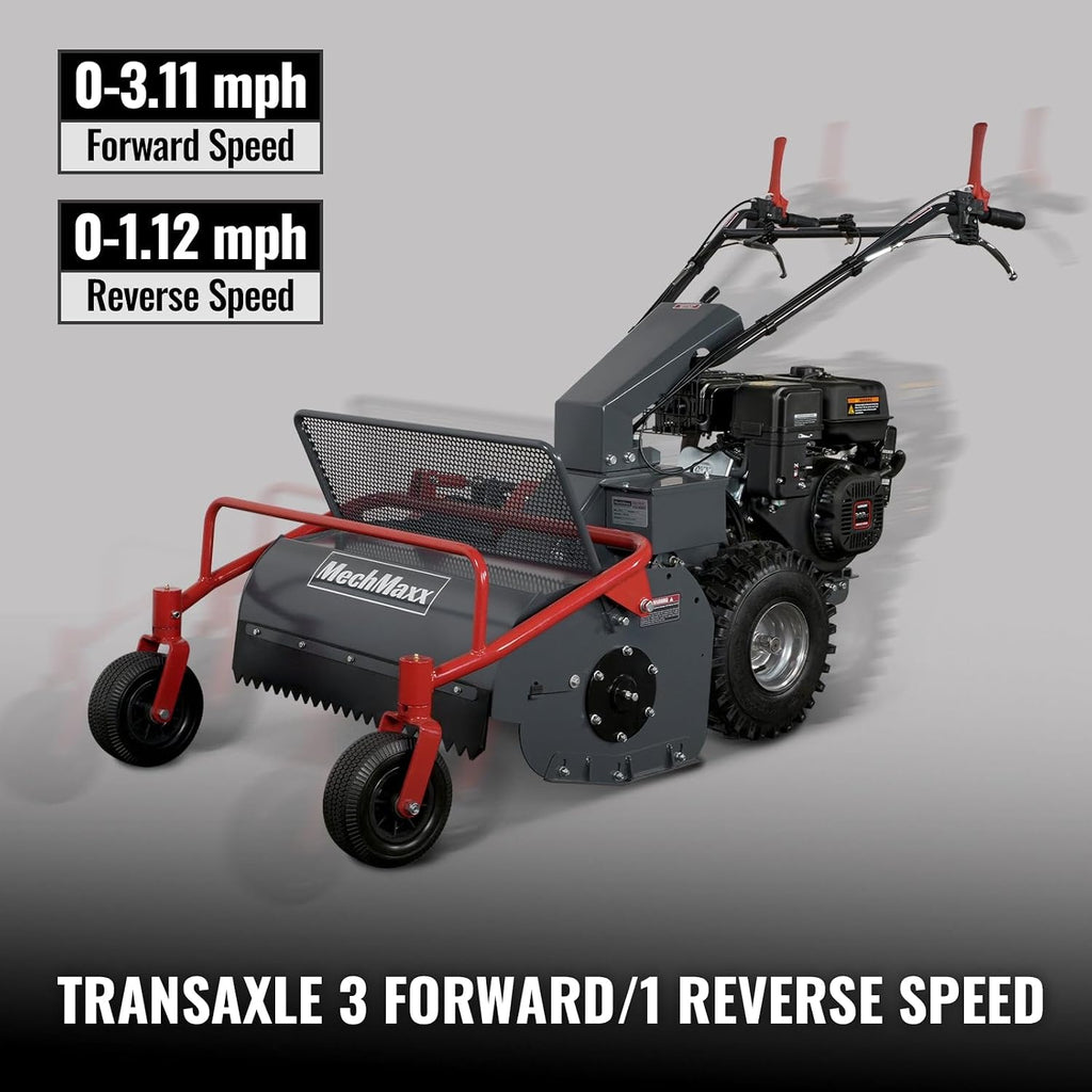 MechMaxx 27' Walk Behind Flail Mower, 10HP 302cc, Self-Propelled, Wheeled, Electric Start, SFM27W