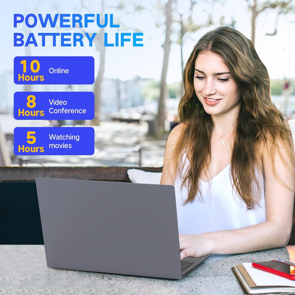 DERE Laptop,16 inch Laptop Comupter,Win11 | 16GB RAM 512GB SSD | Celeron N5805 | 2.5K QHD IPS Display|Fingerprint Unlock|Backlit Keyboard|WiFi 6|HDMI for Study,Business,Working,Sliver Gray
