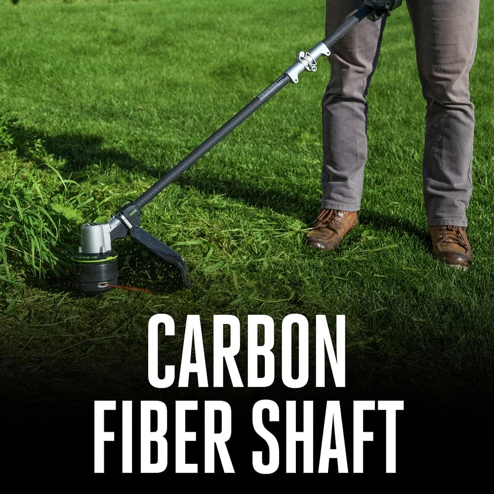 EGO POWER+ String Trimmer, Battery Powered, 16' Trimmer for Weeds and Grass with POWERLOAD, LINE IQ, Telescopic Carbon Fiber Shaft, Includes 56V 4.0Ah Battery and Charger - ST1623T