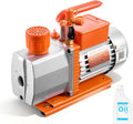 VEVOR Vacuum Pump, 7 CFM 3/4 HP, HVAC Two Stage Rotary Vane AC Vacuum Pump, for R134a R22 R410a R1234YF R32, 4 Pole Motor, for Automotive Air Conditioner Maintenance Resin Degassing, Oil Included
