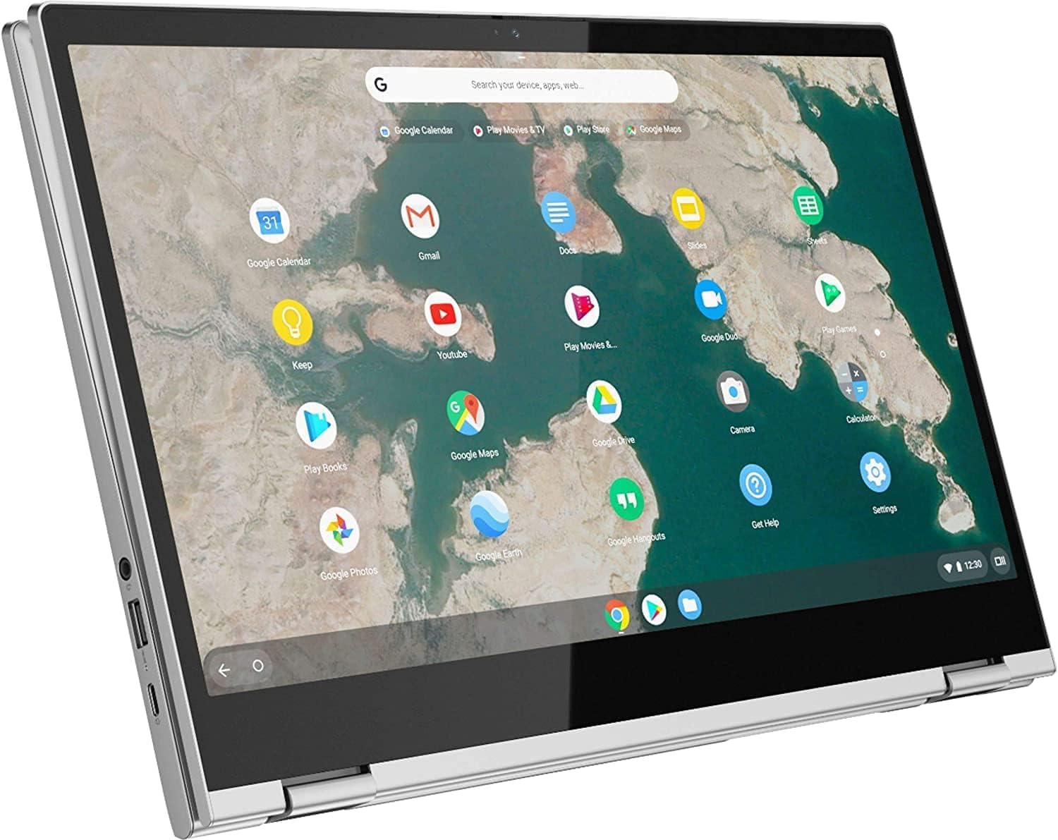 Lenovo C340 15.6' FHD Touchscreen 2-in-1 Chromebook Laptop, Intel i3 CPU(Up to 3.4GHz), 4GB RAM, 64GB Space, USB-C, Wi-Fi, Bluetooth, Chrome OS, Grey, High-End Business/Luxury Gift, with Earbuds