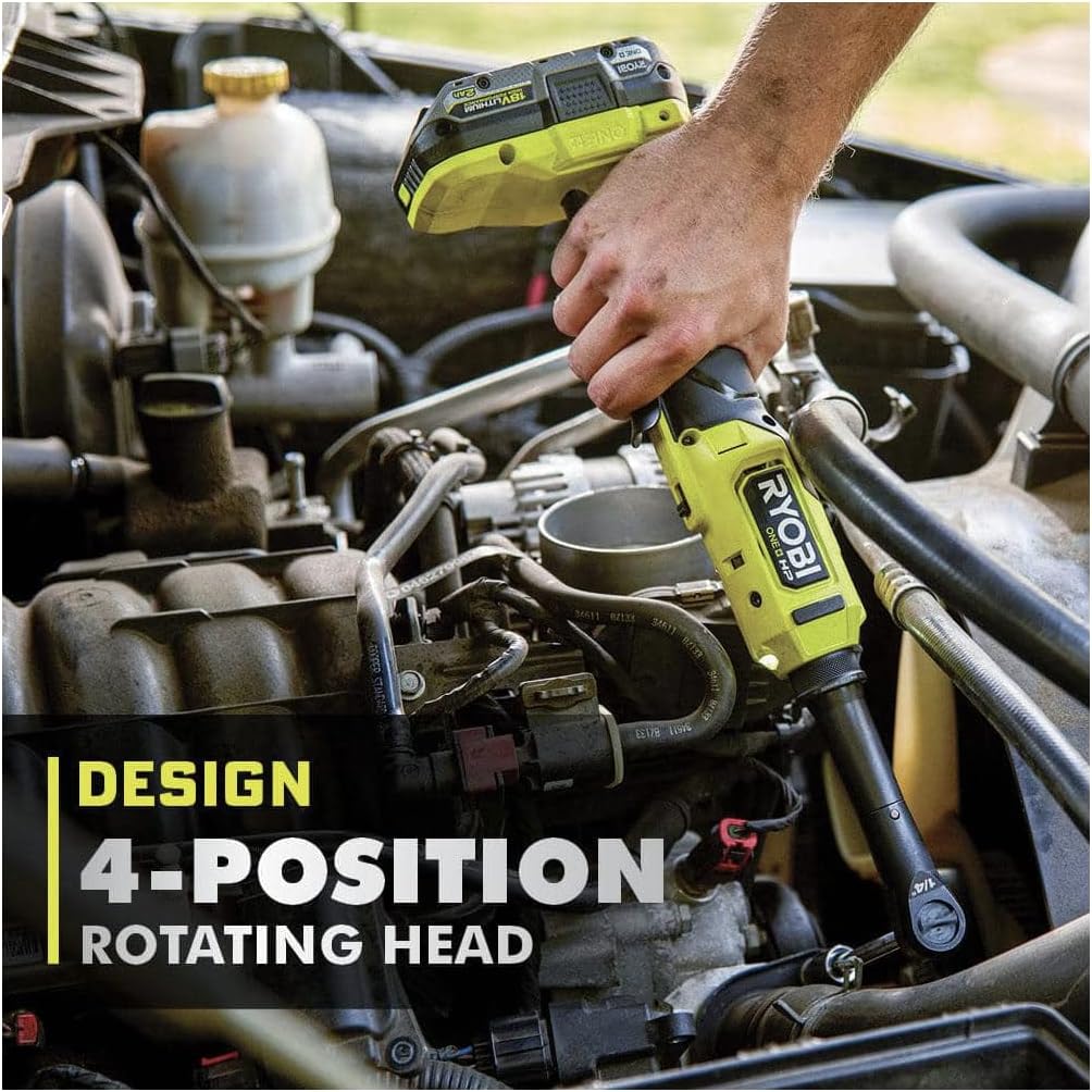 RYOBI ONEAND HP 18V BRUSHLESS Cordless 1/4 in. Extended Reach Ratchet Tool ONLY PBLRC01B