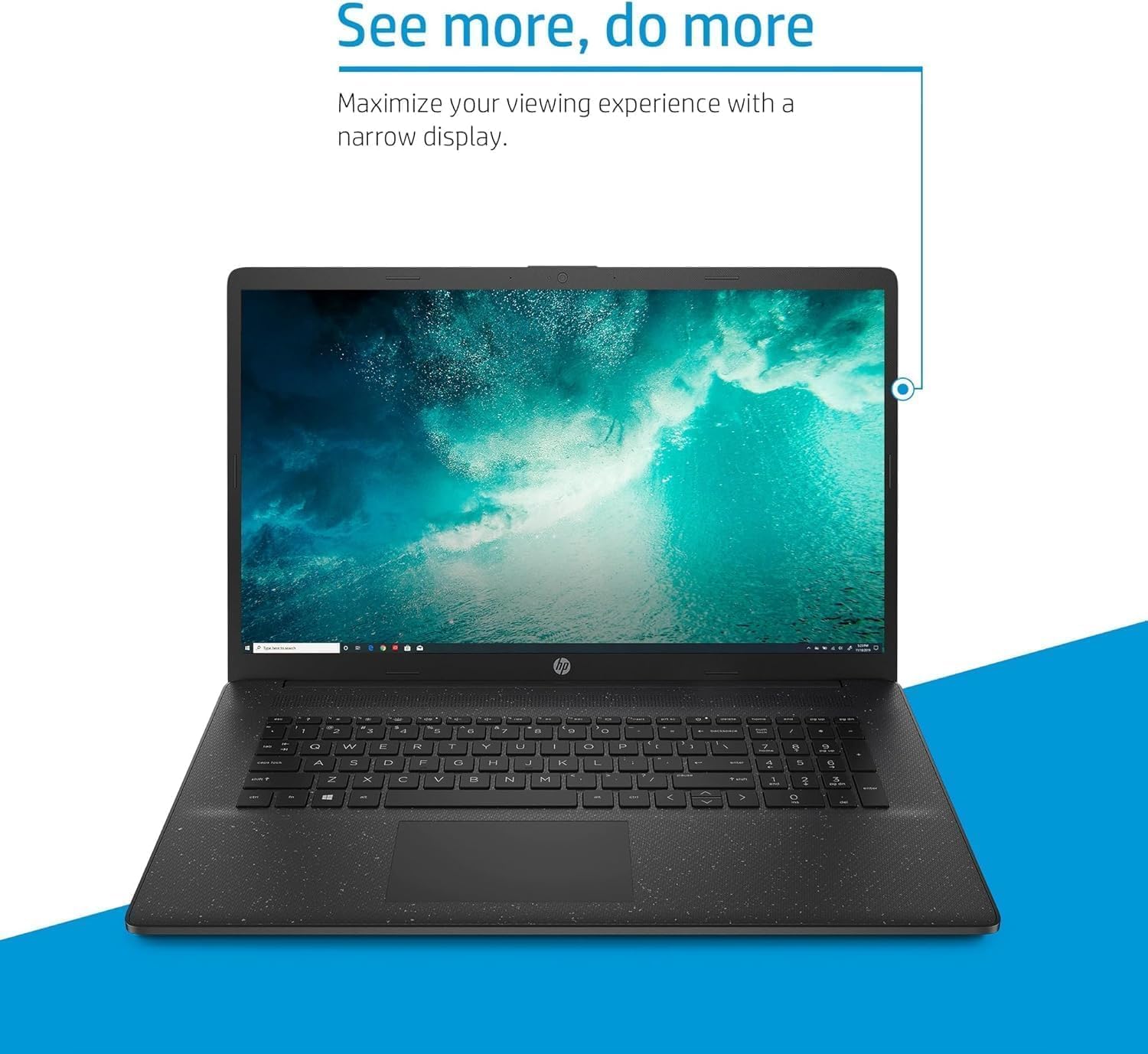 HP 17 Laptop (17.3' HD+ BrightView, Intel 10-Core i7-1355U, 16GB RAM, 512GB SSD, Narrow Bezel) for Business, Enterprise, Students, Long Battery Life, Wi-Fi, Webcam, Fast Charge, IST Mouse, Win 11 Home