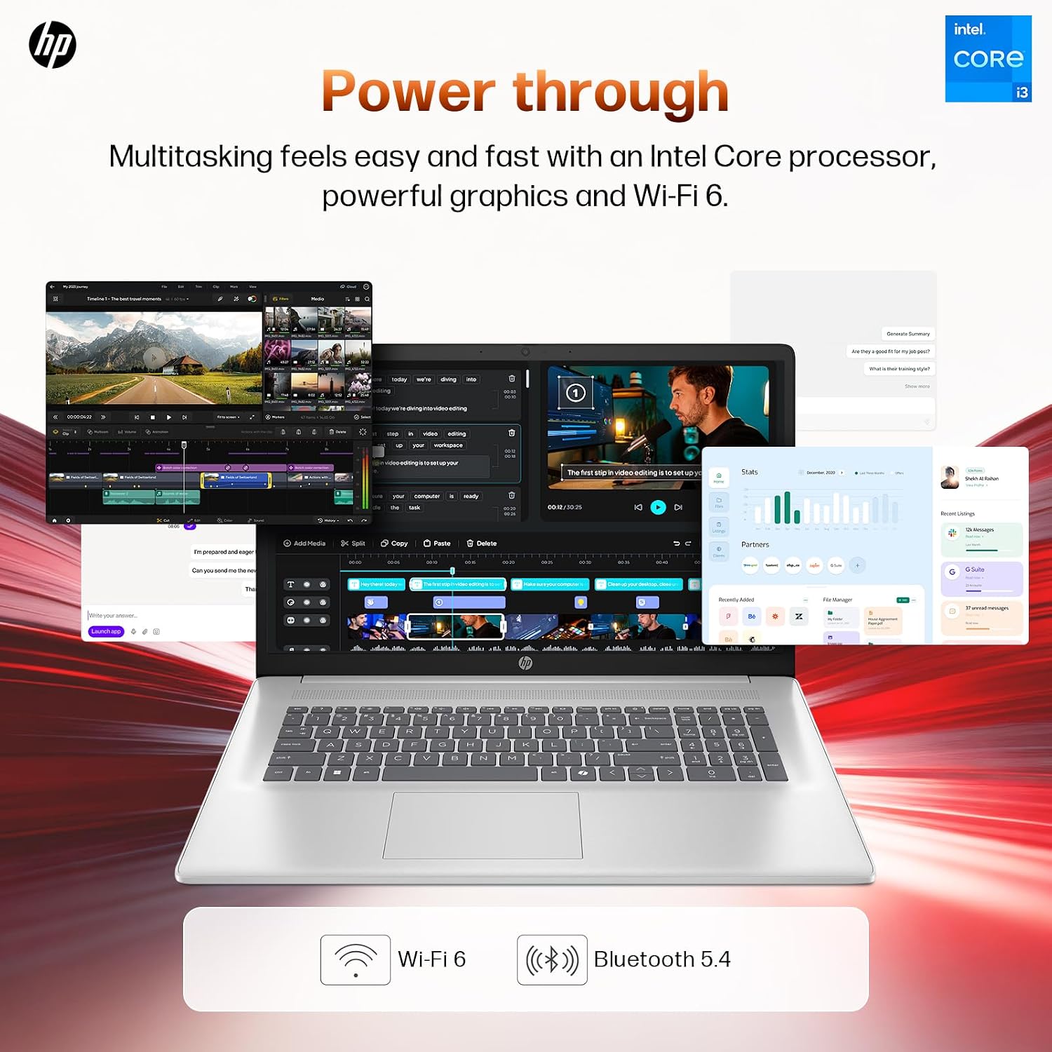 HP 2025 17 inch Laptop Computer, Intel 8-Core i3-N305, 17.3' HD+ Anti-Glare Display, 32GB RAM, 1TB SSD, Windows 11 Pro, Ai Copilot, Numeric keypad, HDMI, Wi-Fi 6, for Business Student, w/Accessories