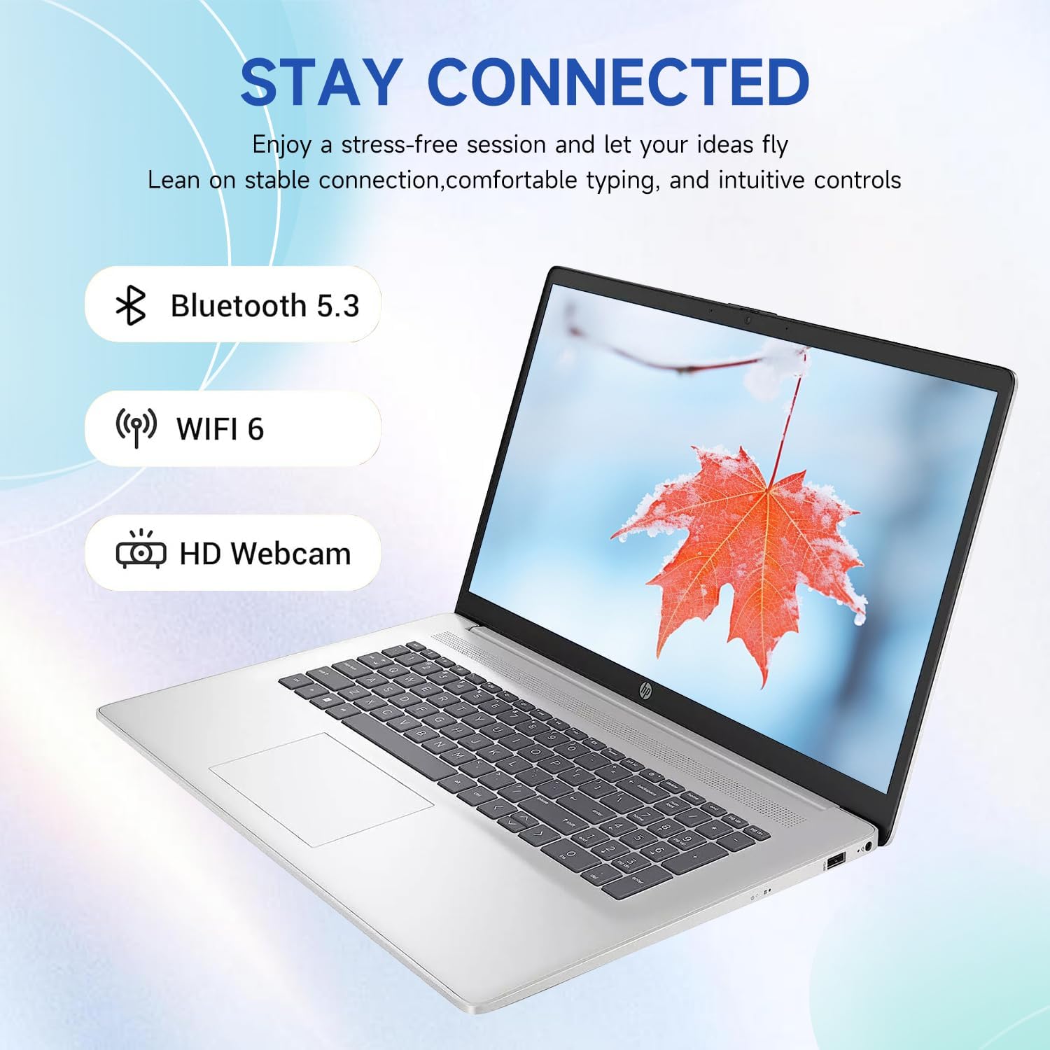 HP 17.3' Touchscreen Laptop for Home, Students, Lifetime Office 365 for The Web, Intel i3 CPU, 16GB RAM, 1TB PCIe + 128GB eMMC SSD, w/Copilot, Webcam Privacy Shutter, Wi-Fi 6, Win11 Home, No Mouse