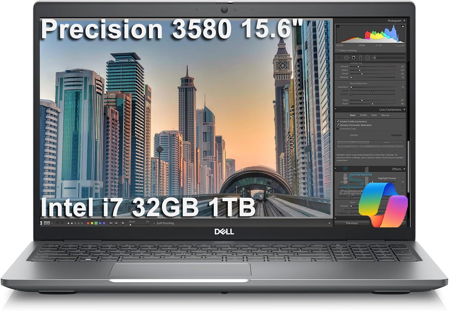 Dell Precision 3580 Mobile Workstation Laptop (15.6' FHD, Intel 10-Core i7-1355U vPro, 32GB RAM, 1TB SSD) for Business, Engineer, 2x Thunderbolt 4, Backlit, 1080p IR Webcam, Ethernet, Win 11 Pro