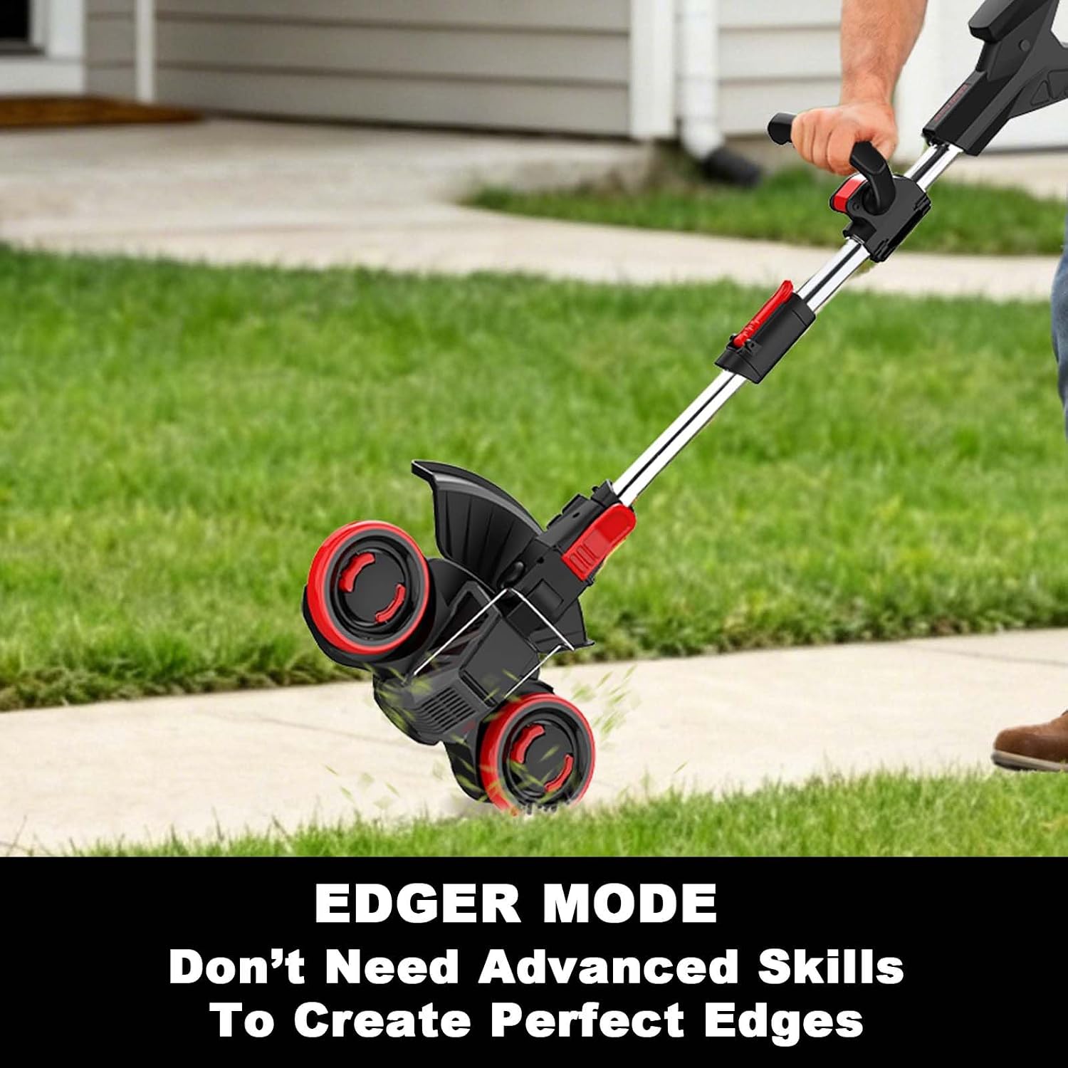 20V Cordless Weed Wacker with Brushless Motor, Electric Weed Wacker Battery Powered, 3-in-1 Brush Cutter & Edger & Lawn Mower with 5.2Ah Battery and Charger, 30+Mins, K&GO Force