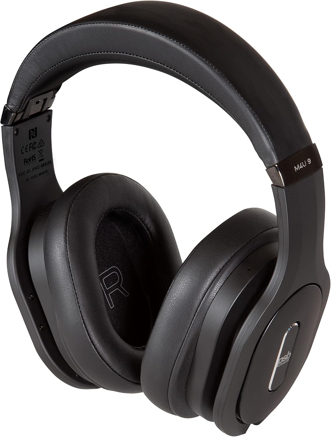 PSB Speakers M4U 9 Over-Ear Wireless Active Noise Cancelling Headphone, Jet Black