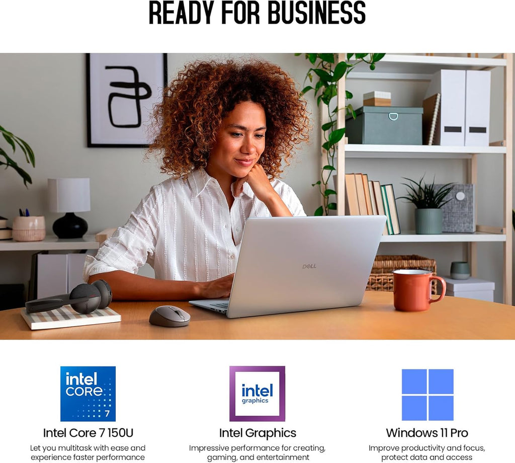 2026 Dell 16 Touchscreen Laptop Computer, 16' FHD+ Touch Screen Student&Business Laptop PC, Intel 10-Core 7 (Beat i7-1355U), 32GB DDR5 1TB SSD, Windows 11 Pro, Backlit Keyboard,Fingerprint,Wi-Fi 6E