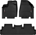 WeatherTech Custom Fit FloorLiners for Infiniti QX60, QX60, Pathfinder - 1st & 2nd Row (441698-1-2), Black