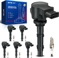 KAX 6-Pack Ignition Coils and Double Iridium Spark Plug Set Compatible with Mercedes-Benz C300 2008-2012, E350 2006-2010, GLK350 2010-2012, S550 2007-2011, GL450, ML350, E350, C230, CLK350..., UF535
