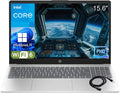 HP Pavilion 15' 2026 AI-Ready Laptop, Intel 4-Core N100, 16GB RAM, 512GB SSD, FHD Display, Numeric Keypad, Long Battery, Lightweight, Microsoft Office 365, Platinum White, Windows 11 Home, Type C RJ45