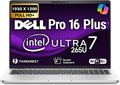 Dell Pro 16 Plus PB16250 Business Laptop 16' FHD+ Intel Ultra 7-265U, Oemgenuine Customized Laptop, 16GB / 32GB / 64GB RAM, 512GB / 1TB / 2TB SSD, Wi-Fi 6E, Backlit Keyboard, Webcam, RJ-45, Win 11 Pro
