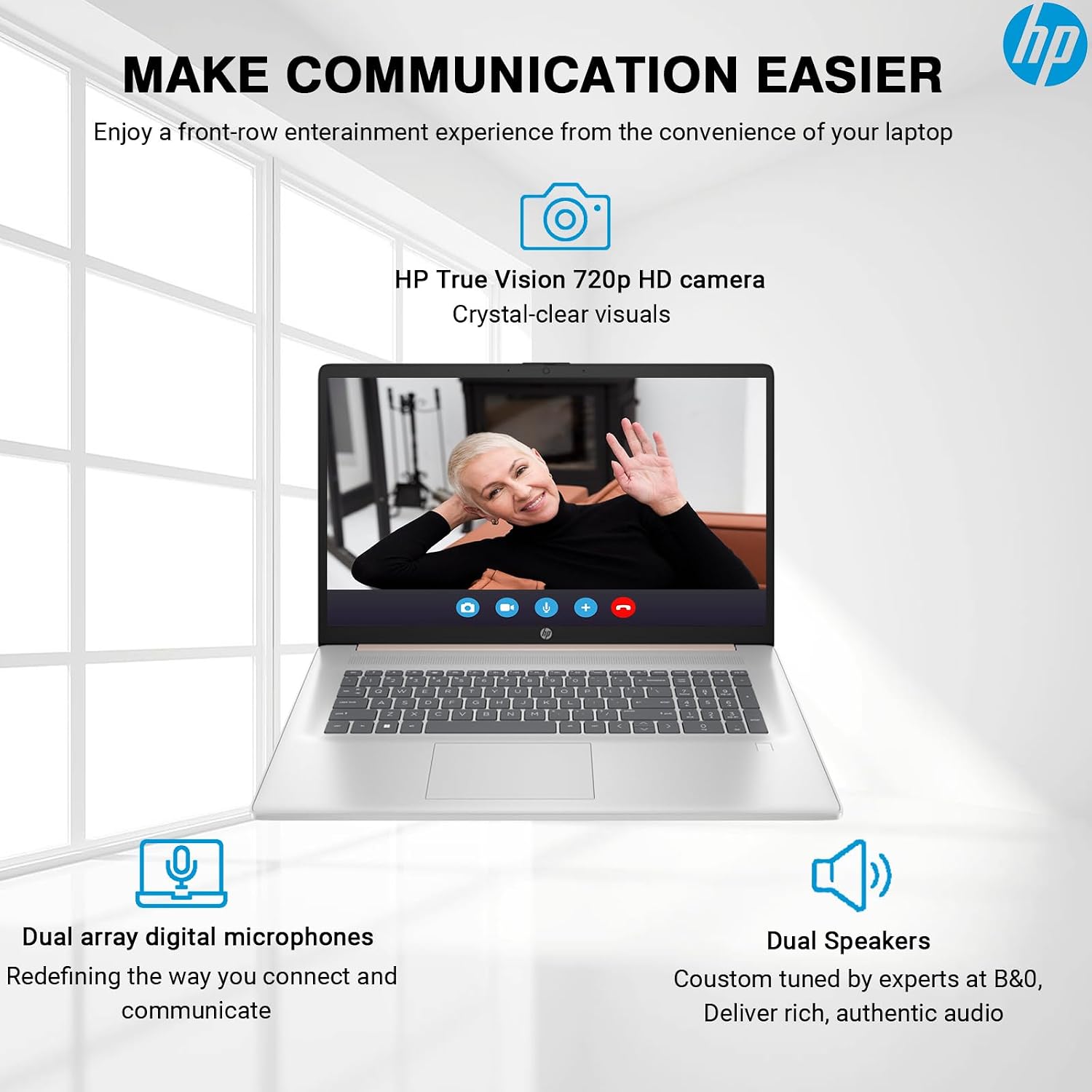 HP 17.3' HD+ Touchscreen Laptop, Intel 10-Core i7, 64GB RAM, 2TB SSD, Windows 11 Pro, Backlit Keyboard, 10-Key Number Pad, Business Notebook Computer, Rose Gold