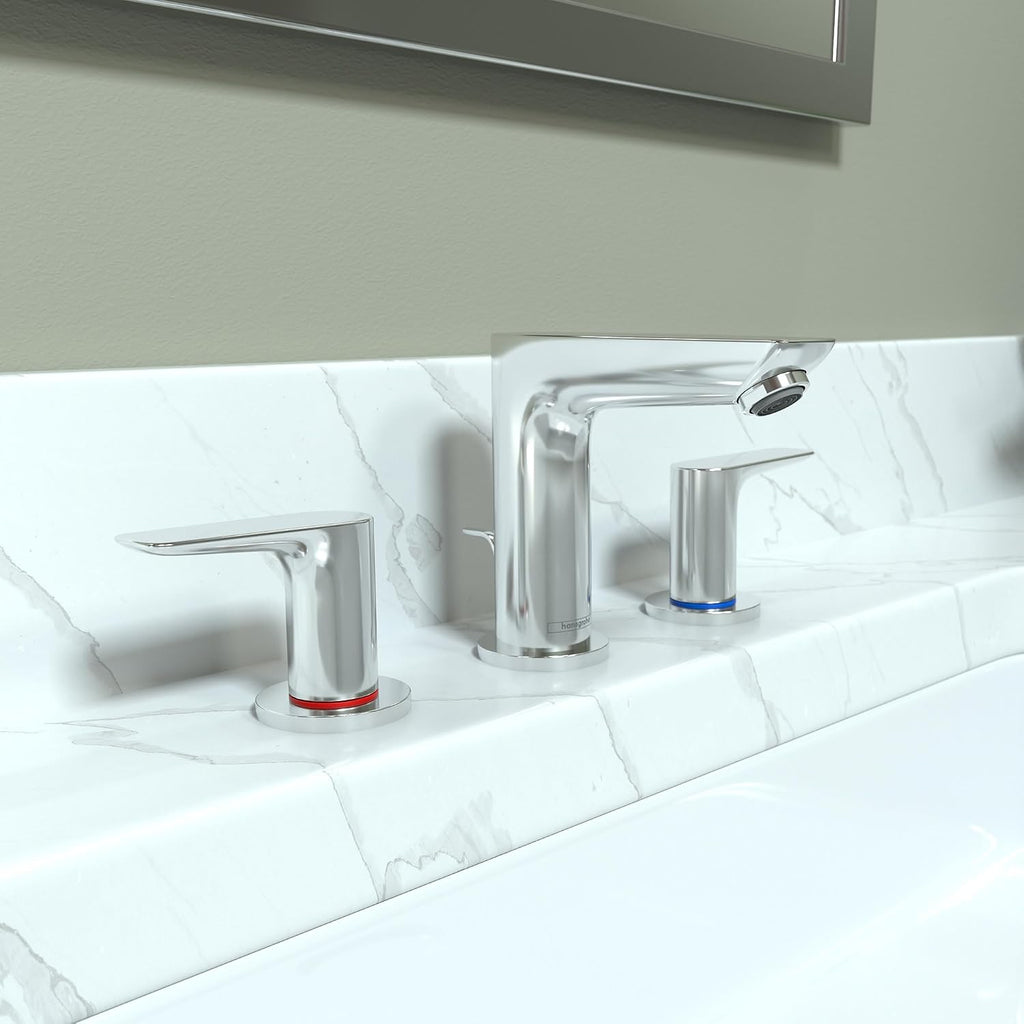 hansgrohe Talis E Modern 2-Handle 5-inch Tall Bathroom Sink Faucet in Chrome, 71733001