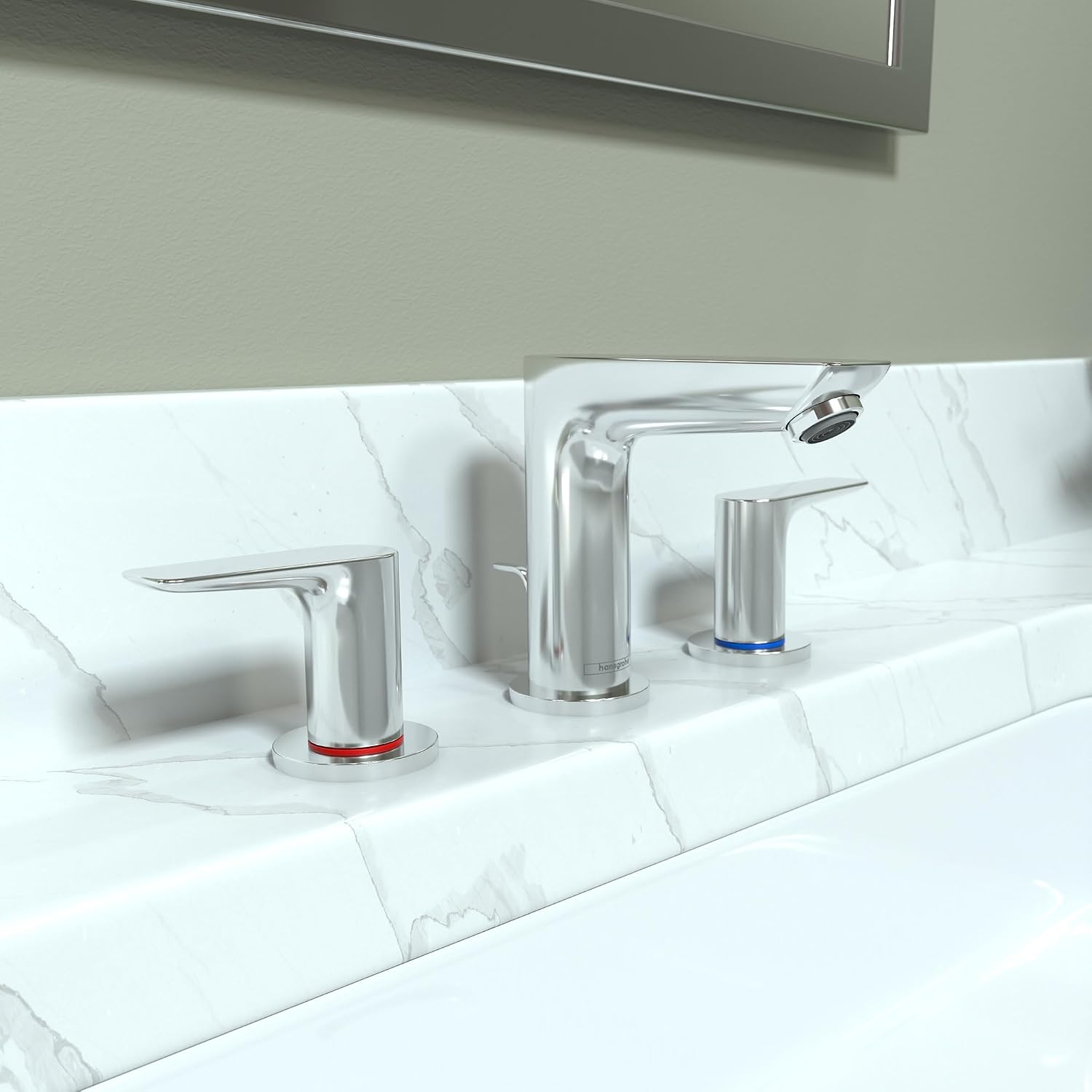 hansgrohe Talis E Modern 2-Handle 5-inch Tall Bathroom Sink Faucet in Chrome, 71733001