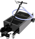 VEVOR Low Profile Oil Drain Pan, 25 Gal Oil Drain Pan with 110V High-Flow Electric Pump, Large Capacity Oil Change Pan with 7.2ft Hose & Folding Handle, Rolling Oil Drain Cart for Trucks, Buses, RVs