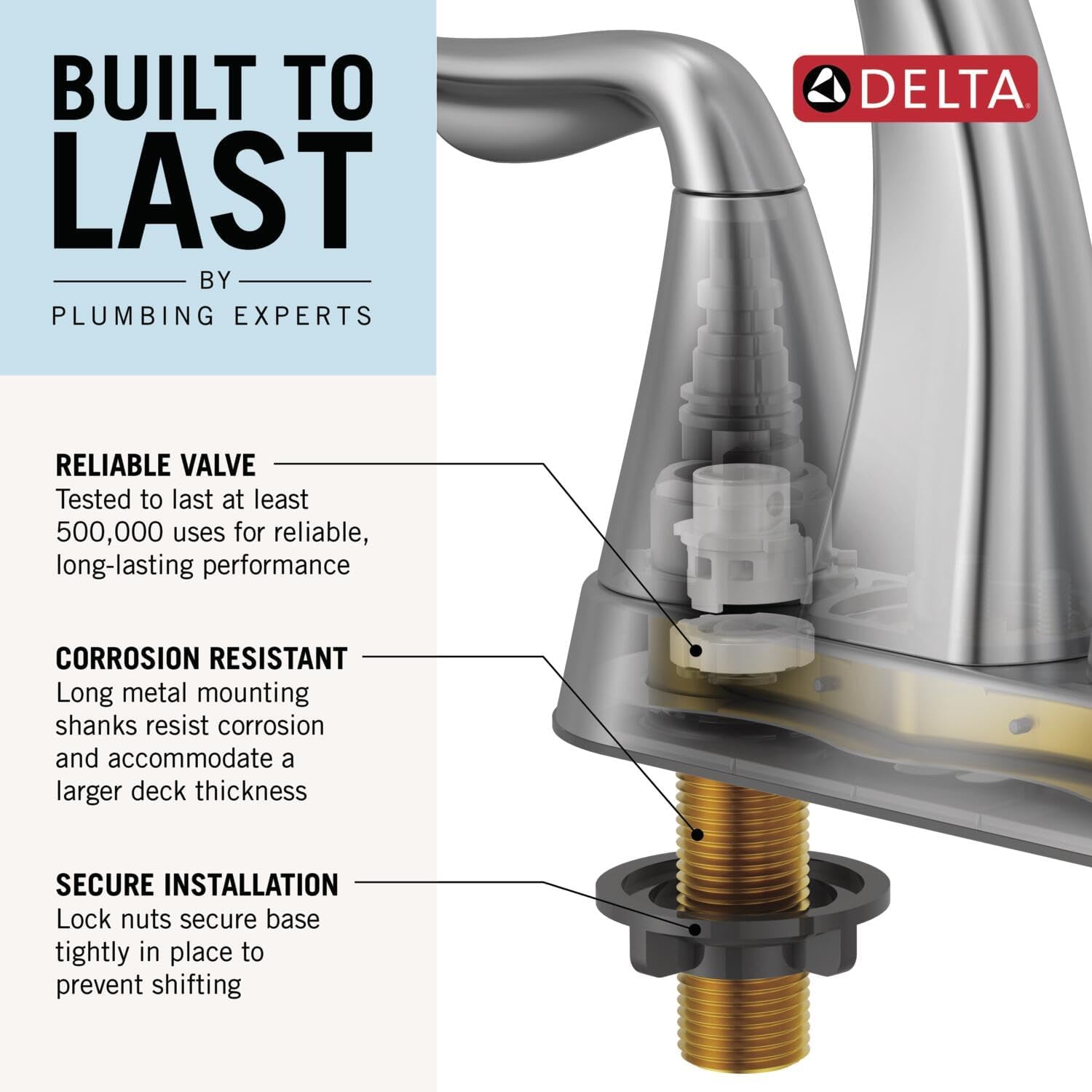 Delta Nicoli Centerset Matte Black/Brushed Gold Bathroom Faucet with Sprayer, 4 Inch 3 Hole Bathroom Sink Faucet with Pull Out Sprayer, Push-Pop Drain, Matte Black/Champagne Bronze 25849LF-GZPD