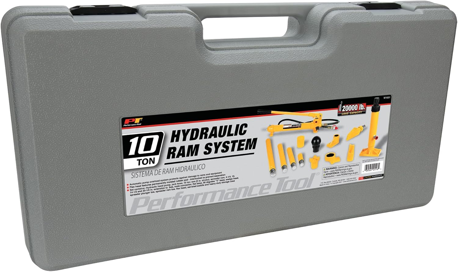 Performance Tool W1651 Hydraulic Collision Repair Kit for Vehicle Service Professionals
