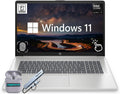HP 17.3' Touchscreen Laptop, Intel Core Ultra 7 255U (12-Core, Up to 5.2Ghz), 40GB DDR5 RAM 2.5TB Storage (2TB SSD+512GB SageNova Docking Station), Backlit KB, Fingerprint Reader, Windows 11, Silver