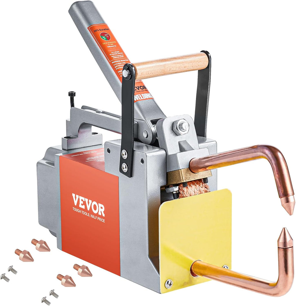 VEVOR Portable Spot Welder, 1/8-inch Spot Welder Machine with 1.5KVA Input Capacity, Handheld Welding Tip Gun, Metal Sheet Spot Welding Machine