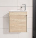 wonline 16' Single Sink Bathroom Vanity, Floating Modern Bathroom Vanity with Sink for Small Space