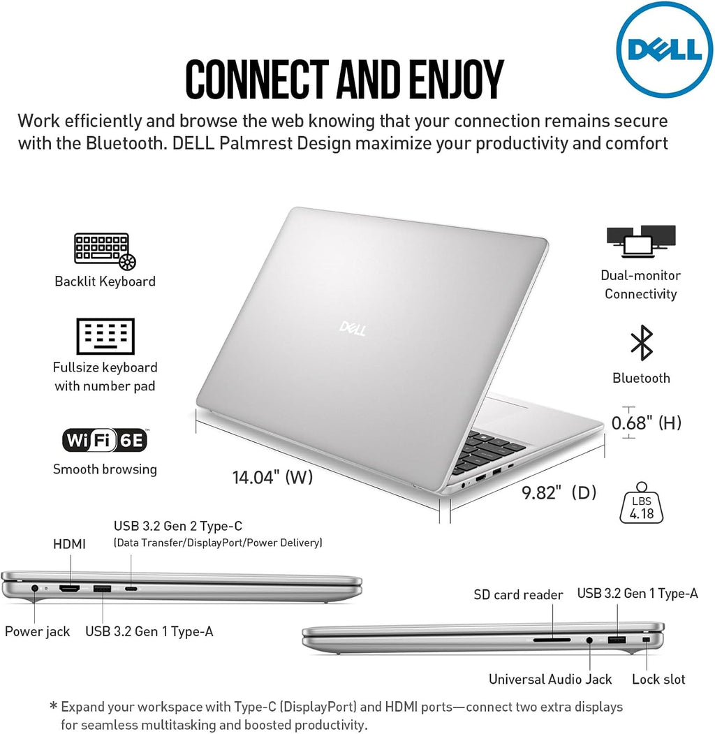 2026 Dell 16 Touchscreen Laptop Computer, 16' FHD+ Touch Screen Student&Business Laptop PC, Intel 10-Core 7 (Beat i7-1355U), 32GB DDR5 1TB SSD, Windows 11 Pro, Backlit Keyboard,Fingerprint,Wi-Fi 6E