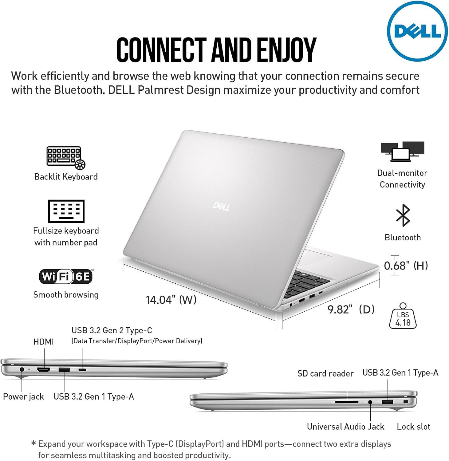 2026 Dell 16 Touchscreen Laptop Computer, 16' FHD+ Touch Screen Student&Business Laptop PC, Intel 10-Core 7 (Beat i7-1355U), 32GB DDR5 1TB SSD, Windows 11 Pro, Backlit Keyboard,Fingerprint,Wi-Fi 6E