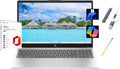 HP 2025 15.6' HD Touchscreen Laptop, Free Lifetime Microsoft Office 2024, Intel Core i3-1315U (Beats i5-1135G7), 8GB RAM, 256GB SSD, Windows 11 Pro, Natural Silver, Copilot, with USB Hub&Stylus Pen