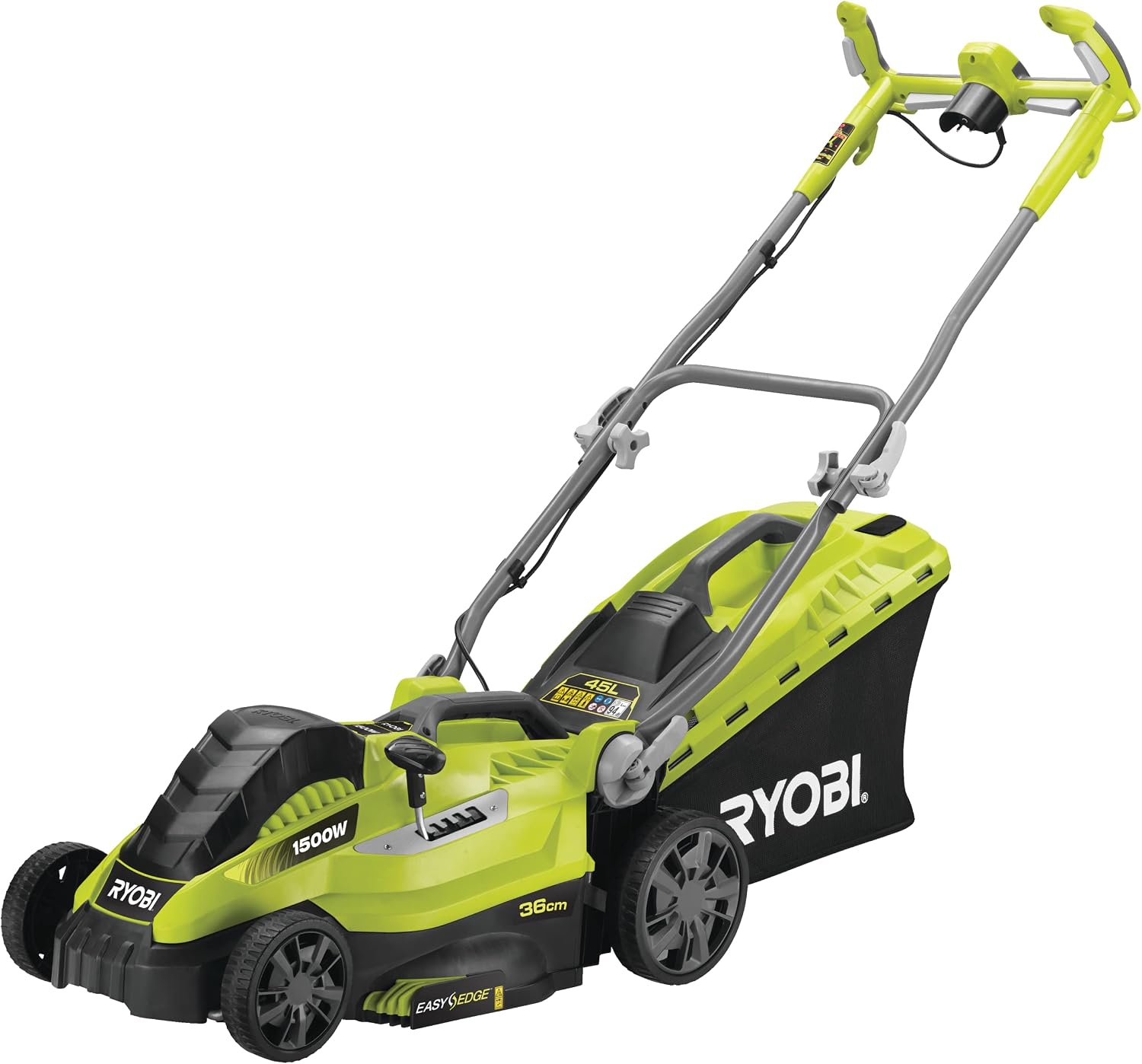 Ryobi 5133002345 RLM15E36H 1500W Electric Lawnmower 36cm Cutting Width, 1500 W