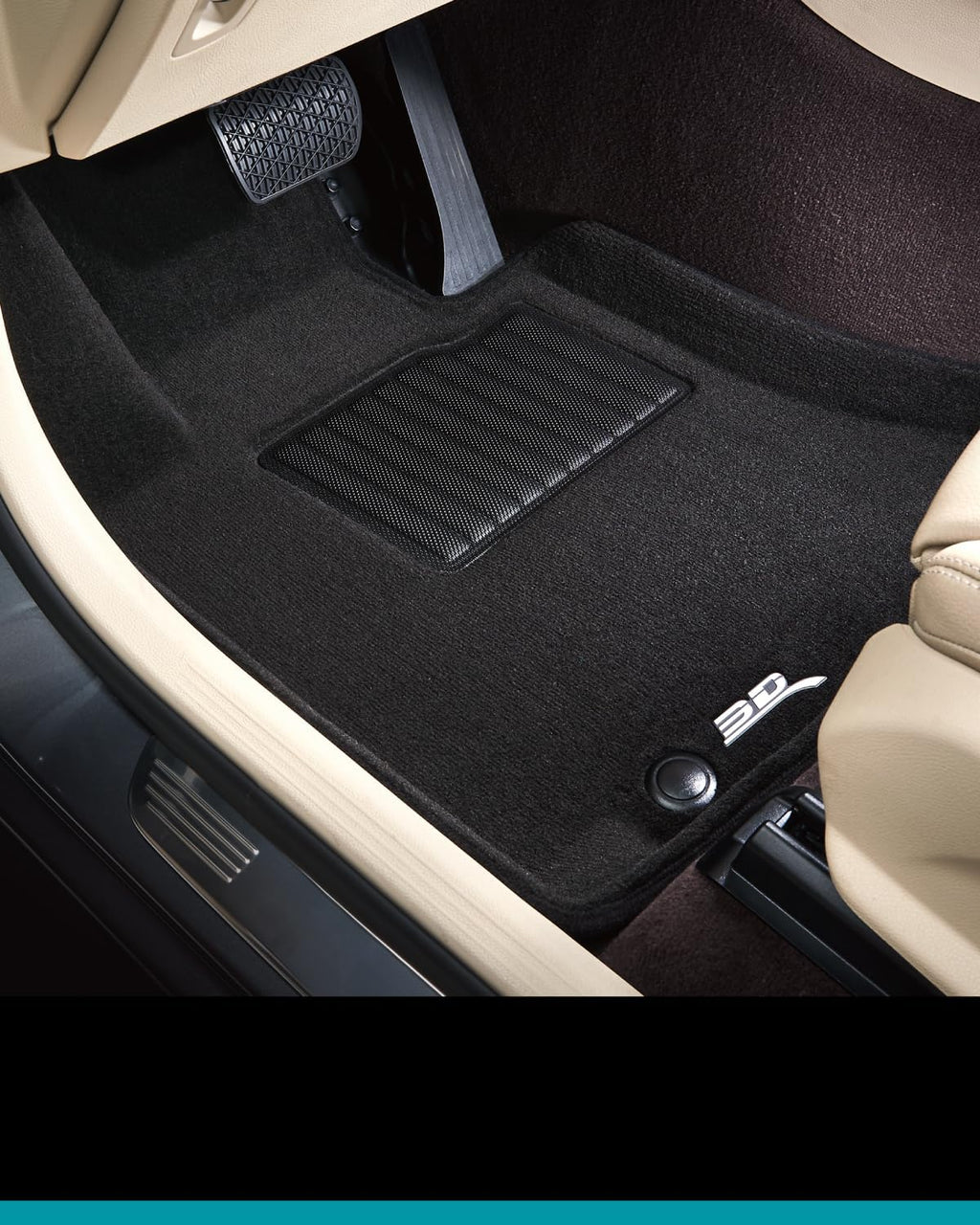 3D MAXpider Custom Fit Elegant All-Weather Carpeted Floor Mats (Black) Compatible with Mercedes-Benz GLE-Class 5-Seat SUV (W167) 2020-2026 / AMG GLE53/63 SUV (W167) 2021-2026 - R1 R2