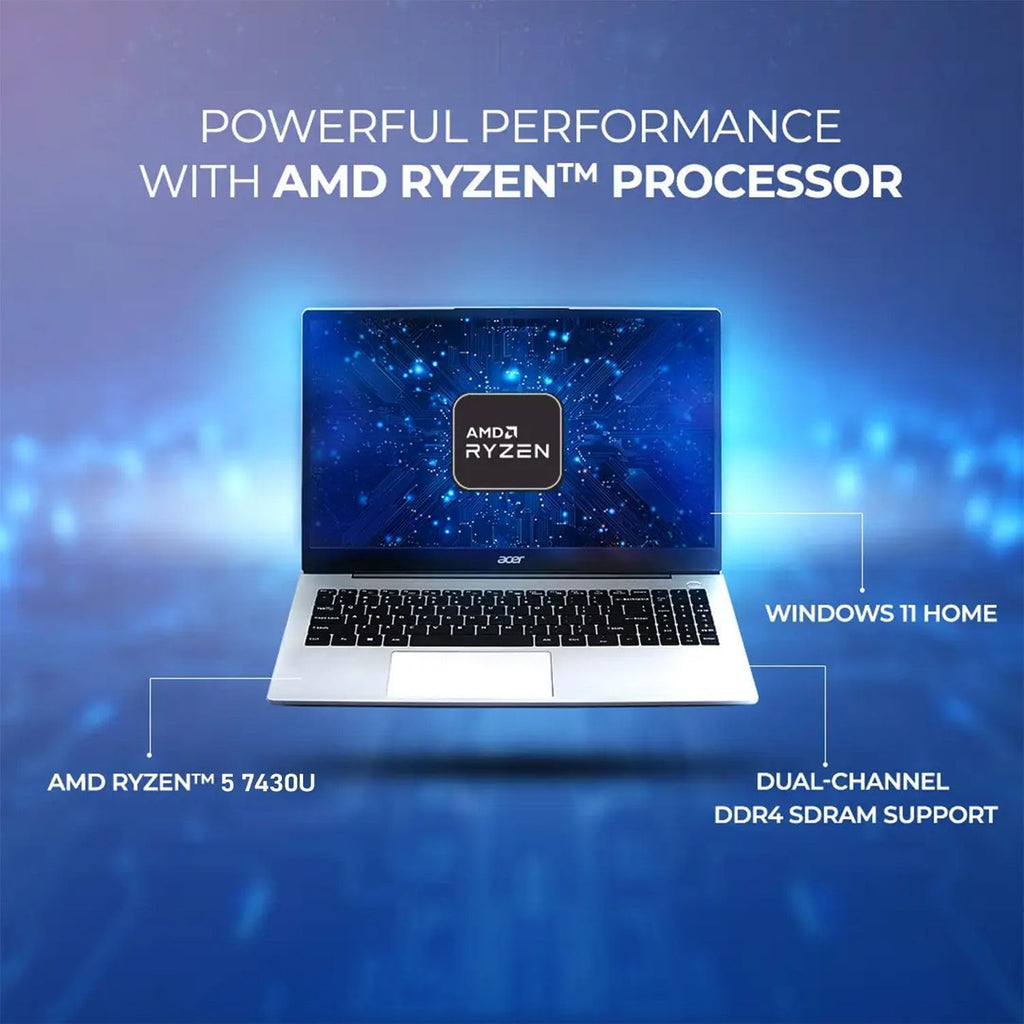 acer Aspire 3 Premium Laptop Computer Featuring Backlit Keyboard | AMD Ryzen 5 7430U CPU | 32GB RAM | 1TB SSD | 15.6' FHD Display | Webcam | Fast Wi-Fi 6 | Copilot AI Chat | Type-C | Windows 11 Pro