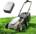 Litheli 14 Inch Cordless Lawn Mower, Brushless Battery Powered Push Mower with 5.0Ah Battery, 5-Position Height, 9-Gallon Bag, Lightweight Grass Cutter for Small to Mid-Sized Yards