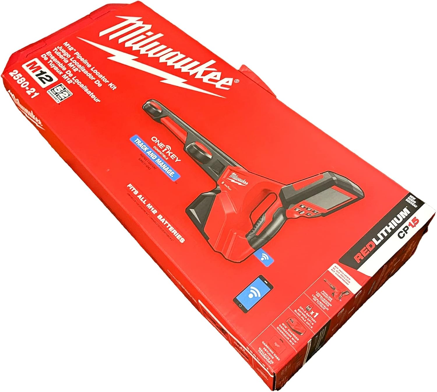 Milwaukee M12 ONE-KEY 12-Volt Lithium-Ion Wireless Hand-Held Pipeline Locator Kit with Battery and Charger - NEW!! (2580-21)