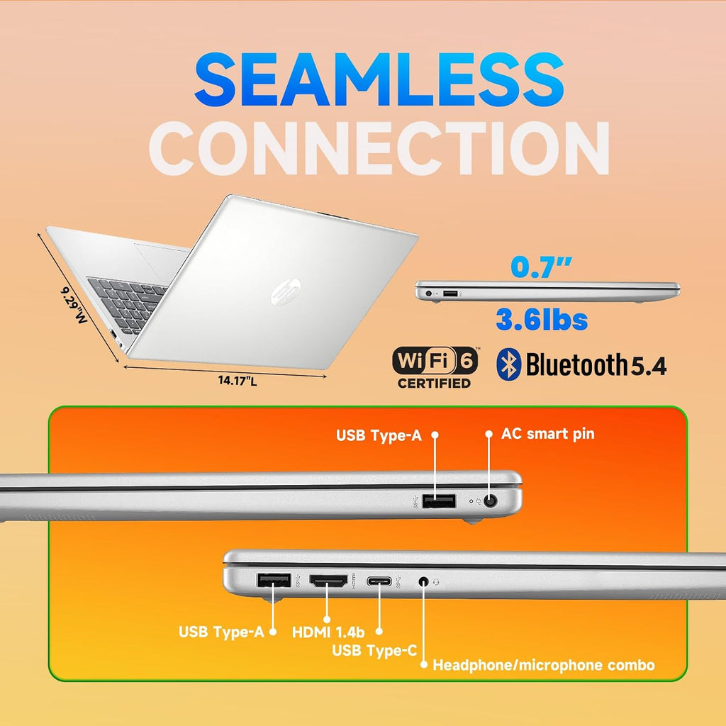 HP 17-inch Laptop Computer for Business & Student - AMD Ryzen 5 7430U(Up to 4.3GHz), 32GB RAM, 1TB SSD, 17.3' FHD IPS Anti-Glare Display, Wi-Fi 6, BT 5.4, Win 11 Pro, w/Redragon Accessories
