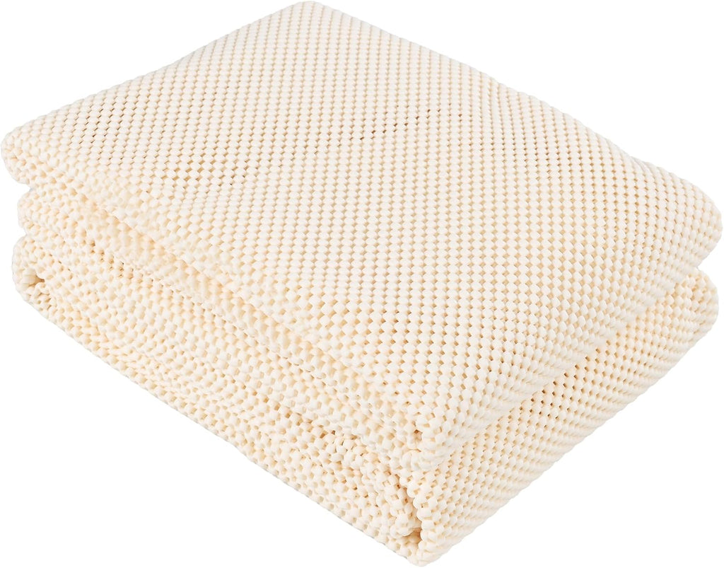 Superior Rio Reversible Rug Pad, Non-Slip, Non-Skid, Thick Mesh Design, Floor Protector, Padding, Furniture Gripper Mat, Slide Stopper, Foam Grip, Polymer Coated Polyester, 12' x 18', Cream