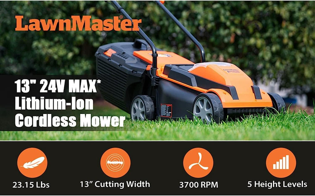 24V Lithium-Ion Electric Lawn Mowers Portable Battery Electric Lawn Mowers Cordless Self-propelled Lawn Mowers Electric Lawn Mowers with Bagging Machines