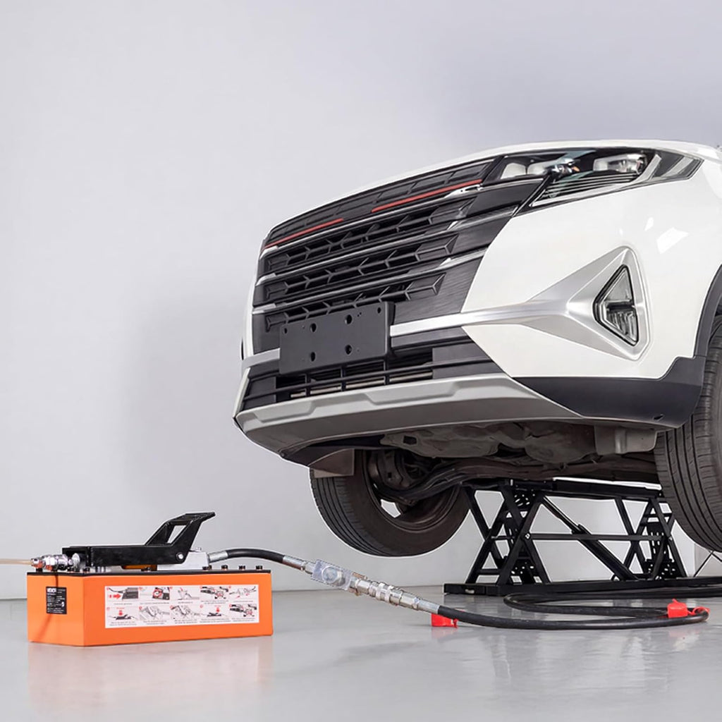 VEVOR Portable Car Lift, 5000 lbs Capacity, Heavy Duty Quick Lift with 25.6' Max Height, Pneumatic Pump, Wheels, 4 Rubber Pads & 4 Lifting Columns for Cars, Compact SUVs, Mini Trucks, Garage or Shop