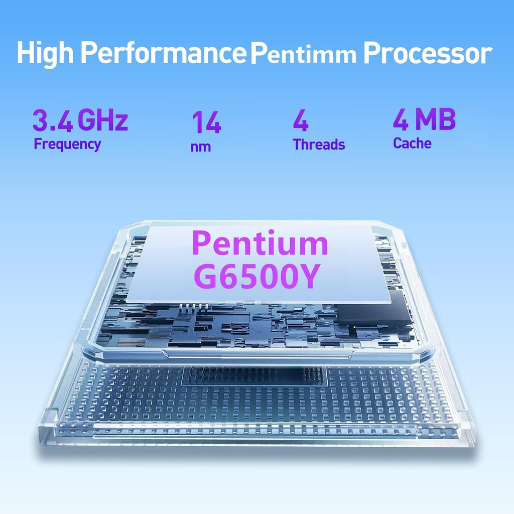 15.6 Inch Laptop Computer 8GB RAM 256GB SSD Win 11 Laptop, Pentium G6500Y Processor(Up to 3.4GHz), 1080P FHD Display, Backlit Keyboard, Fingerprint, USB3.0,WiFi5,Mini HDMI, BT5,Webcam